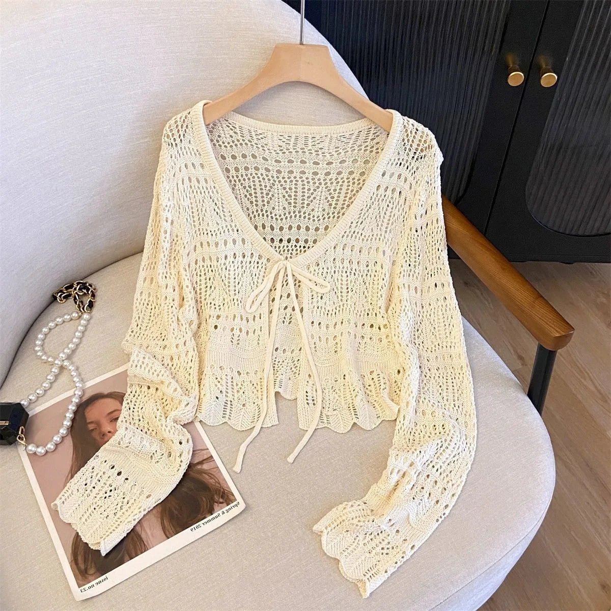 Cardiganko Crochet Lace Cardigan – Breezy Sun-Kissed Cover-Up