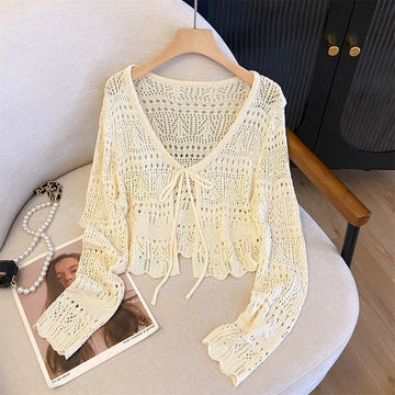 Cardiganko Crochet Lace Cardigan – Breezy Sun-Kissed Cover-Up