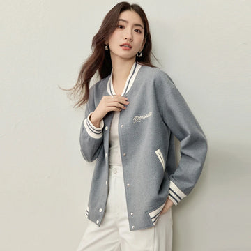 Cardiganko Preppy Varsity Jacket – Embroidered Campus Classic