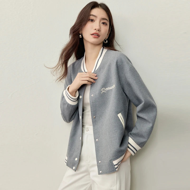 Cardiganko Preppy Varsity Jacket – Embroidered Campus Classic