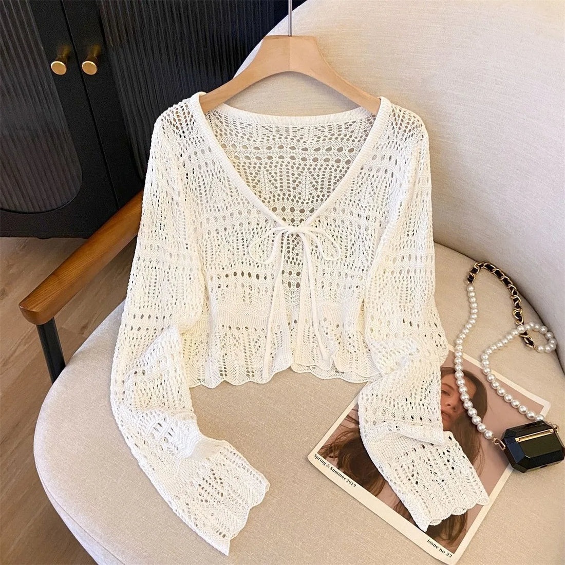 Cardiganko Crochet Lace Cardigan – Breezy Sun-Kissed Cover-Up