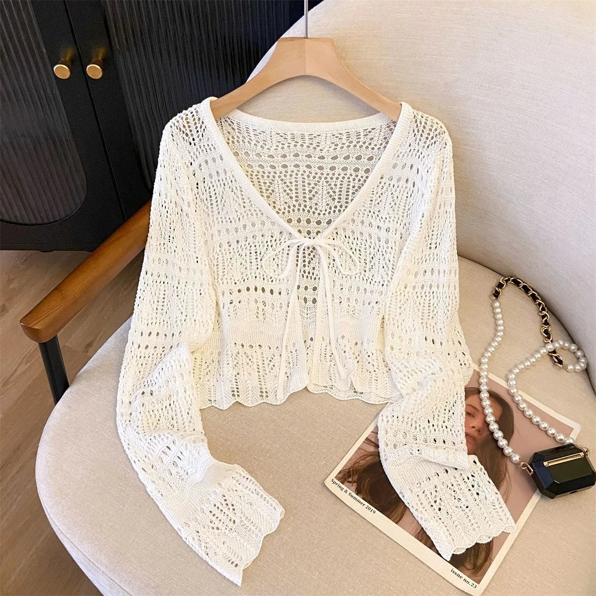 Cardiganko Crochet Lace Cardigan – Breezy Sun-Kissed Cover-Up