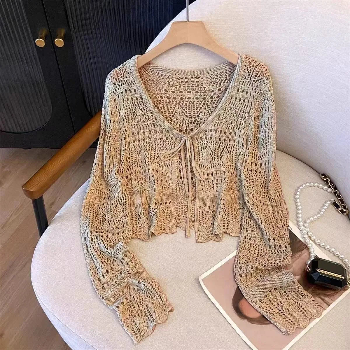 Cardiganko Crochet Lace Cardigan – Breezy Sun-Kissed Cover-Up